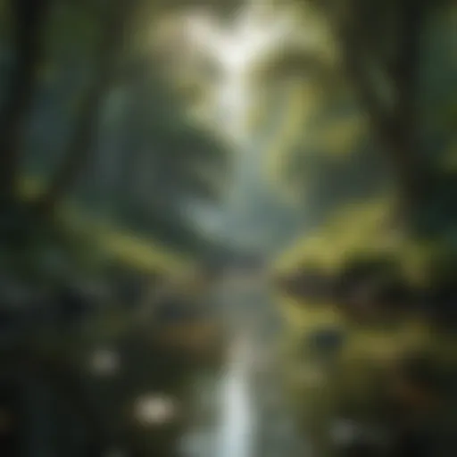 Calm landscape for mental peace