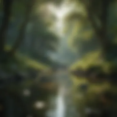 Nature's Serenity for Mindfulness Calm landscape for mental peace