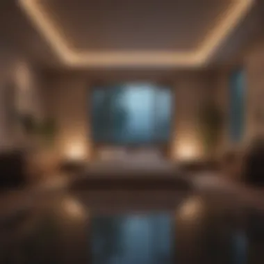 A Serene Space for Reflection Tranquil bedroom setting for nighttime meditation