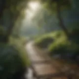 A serene landscape promoting relaxation and tranquility