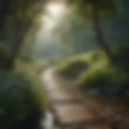 A serene landscape promoting relaxation and tranquility