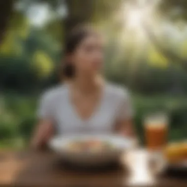 Embracing Mindfulness: Eating in Nature A peaceful outdoor setting for mindful eating