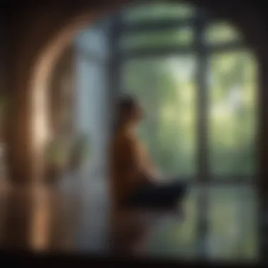 Contemplation and Self-Reflection A thoughtful person reflecting in a quiet space