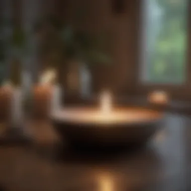 A Calm Atmosphere Peaceful setting with candles and soft lighting