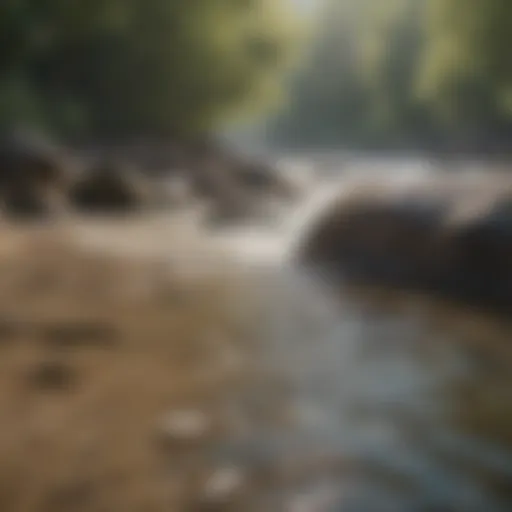 Serene landscape with gentle waves