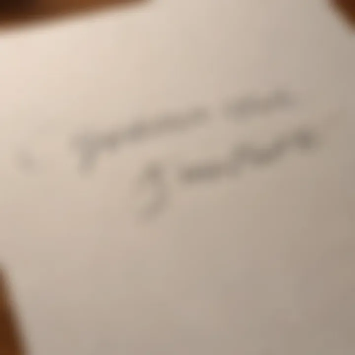 A close-up of a handwritten gratitude note