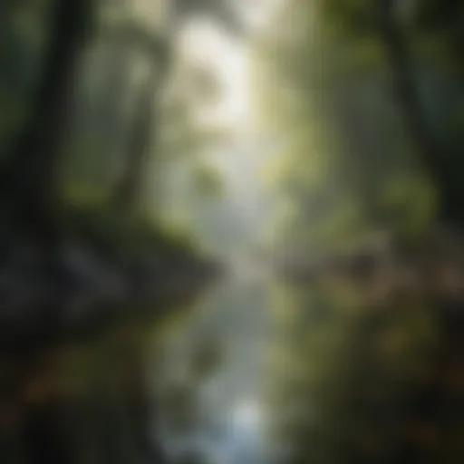 A tranquil landscape illustrating peace and calmness