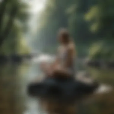 Embracing Tranquility in Nature A serene landscape promoting relaxation and mindfulness