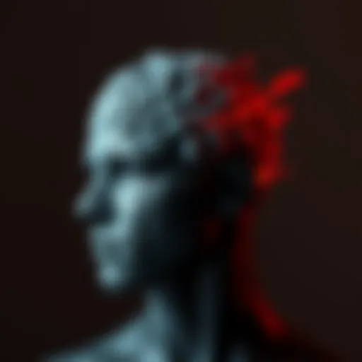 Abstract representation of chronic anger and its effects on the mind