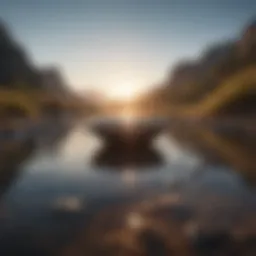A tranquil landscape symbolizing healing