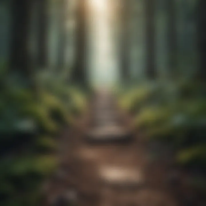 A path leading through a forest, symbolizing the journey of self-discovery.