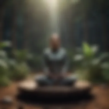 Conceptual illustration of mindfulness techniques