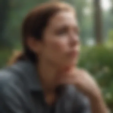 Contemplation: The Search for Answers A person gazing into the distance with a worried expression