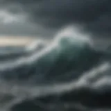 A stormy sea symbolizing mental turmoil