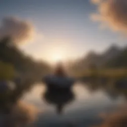 A serene landscape representing inner peace and self-reflection