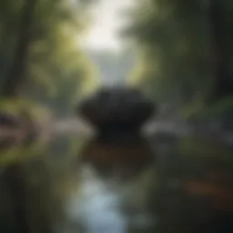 A tranquil landscape reflecting calmness amidst chaos