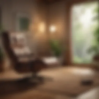 Relaxation Zone for Mindfulness Relaxation zone featuring comfortable seating and soft lighting
