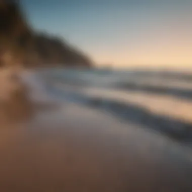Serene Landscape for Meditation A serene landscape with calming colors and gentle waves
