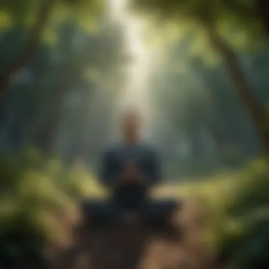 A person meditating amidst nature to symbolize mindfulness