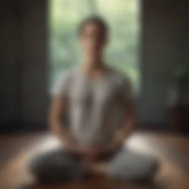 Meditative posture demonstrating focus